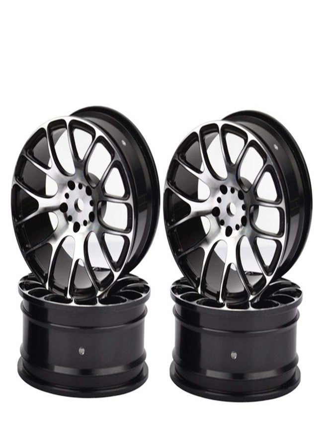 LAFEINA Aluminum Alloy Wheel Rims for 1:10 RC Drift On-Road Racing Car Touring Upgrade Parts (Black) - Image 4